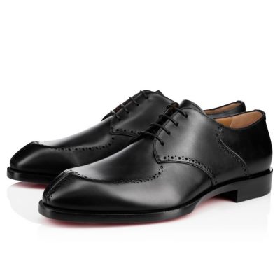 Christian Louboutin A Mon Homme 000 Calf Derby Derby Moški Črne | SI-22091