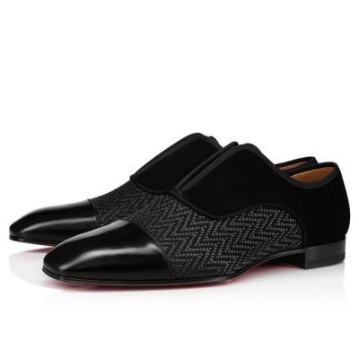 Christian Louboutin Alpha Male Calf Derby Derby Moški Črne | SI-47240