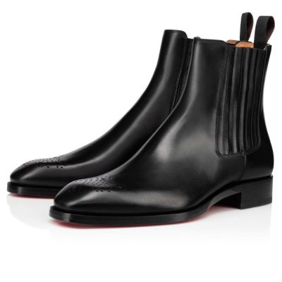 Christian Louboutin Angloman Calf Booty Škornji Moški Črne | SI-77741