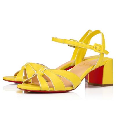 Christian Louboutin Anjalili 55 Nappa Sandals Sandale Ženske Rumene | SI-29675