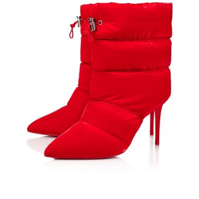 Christian Louboutin Astro Pointue 85 Creative Fabric Boots Škornji Ženske Rdeče | SI-17306