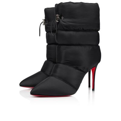 Christian Louboutin Astro Pointue 85 Creative Fabric Boots Škornji Ženske Črne | SI-22425