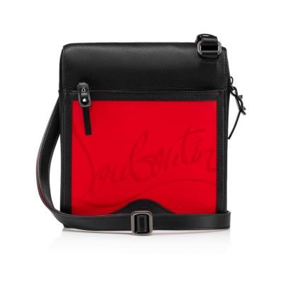 Christian Louboutin Benech Medium Reporter Classic Usnje Messenger Bags Messenger Bags Moški Rdeče Črne | SI-44518