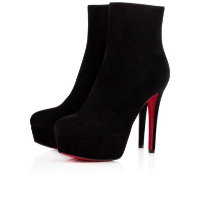 Christian Louboutin Bianca Booty 120 120 Veau Velours Boots Škornji Ženske Črne | SI-51499