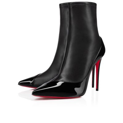 Christian Louboutin Bibooty 100 Nappa Boots Škornji Ženske Črne | SI-28710