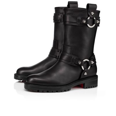 Christian Louboutin Bikita Lug Calf Boots Škornji Ženske Črne | SI-58458