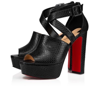 Christian Louboutin Bingirl 130 Calf Platforms Platforms Ženske Črne | SI-74471