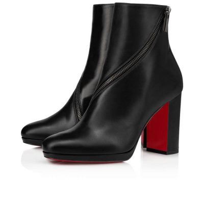 Christian Louboutin Birgitta 100 100 Calf Boots Škornji Ženske Črne | SI-93475