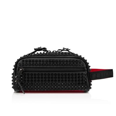 Christian Louboutin Blaster Calf Empire/Spikes/Cl Classic Usnje Pouches Pouches Moški Črne | SI-14519