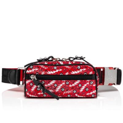 Christian Louboutin Blaster Creative Fabric Pouches Pouches Moški Rdeče Črne | SI-44625