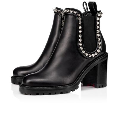 Christian Louboutin Capahutta 70 Calf Boots Škornji Ženske Črne Srebrne | SI-22618