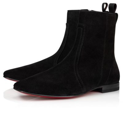 Christian Louboutin Cardaboot Calf Booty Škornji Moški Črne | SI-24226