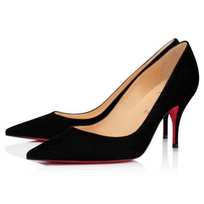 Christian Louboutin Clare 080 80 Veau Velours Pumps Pumps Ženske Črne | SI-60825