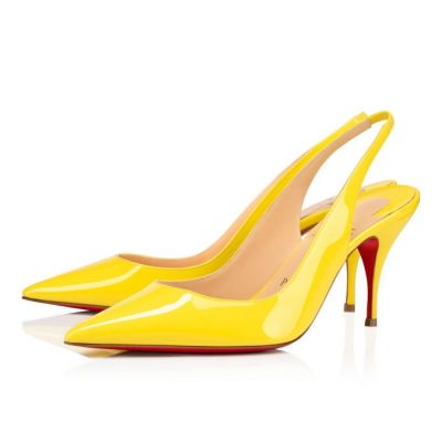 Christian Louboutin Clare Sling 080 80 Citronnade Patent Pumps Pumps Ženske Rumene | SI-62133