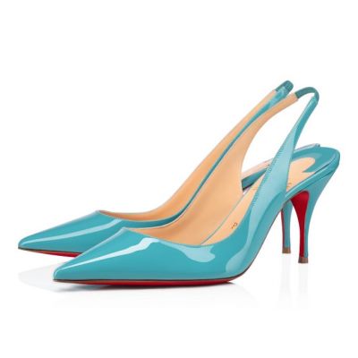 Christian Louboutin Clare Sling 080 80 Noumea Patent Sandals Sandale Ženske Turkizna | SI-77438