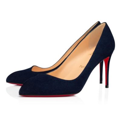 Christian Louboutin Corneille 085 85 Nocturne Veau Velours Pumps Pumps Ženske Črne | SI-81124