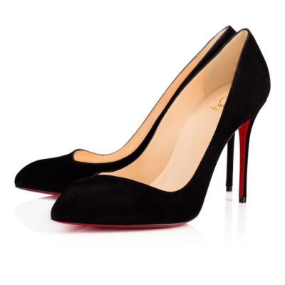Christian Louboutin Corneille 100 100 Veau Velours Pumps Pumps Ženske Črne | SI-06375