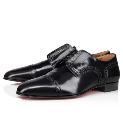 Christian Louboutin Curry Calf Derby Derby Moški Črne | SI-71607