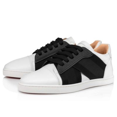 Christian Louboutin Elastikid 000 Calf Sneakers Superge Ženske Bele Črne | SI-78715