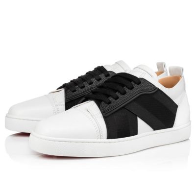 Christian Louboutin Elastikid Calf Sneakers Superge Moški Bele | SI-43437