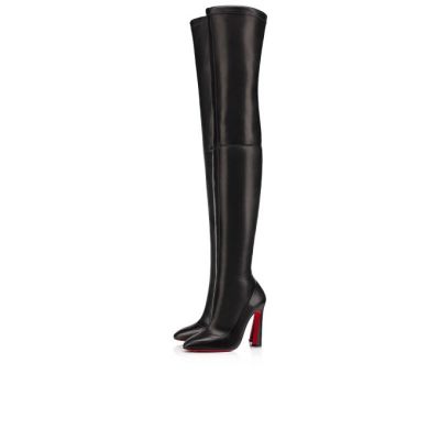 Christian Louboutin Eleonor Alta 100 Nappa Boots Škornji Ženske Črne | SI-50999