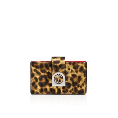 Christian Louboutin Elisa Accordeon Card Holder Creative Usnje Card Holder Card Holder Ženske Zlate Srebrne | SI-52579