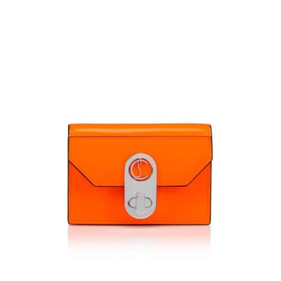 Christian Louboutin Elisa Ankle Card Holder Creative Usnje Card Holder Card Holder Ženske Oranžne Srebrne | SI-67013