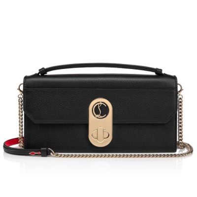 Christian Louboutin Elisa Baguette Classic Usnje Evening Bags Evening Bags Ženske Črne Zlate | SI-23980