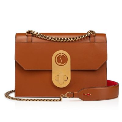 Christian Louboutin Elisa Large Coconut Classic Usnje Cross Body Bags Cross Body Bags Ženske Rjave | SI-36641