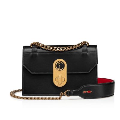 Christian Louboutin Elisa Mini Classic Usnje Cross Body Bags Cross Body Bags Ženske Črne | SI-38824