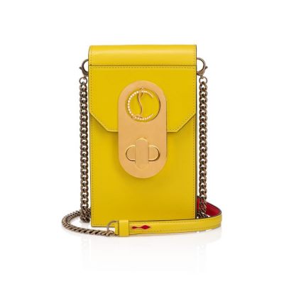 Christian Louboutin Elisa Phone Pouch Classic Usnje Pouches Pouches Ženske Rumene Zlate | SI-16295