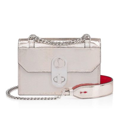 Christian Louboutin Elisa Small Creative Usnje Evening Bags Evening Bags Ženske Bež Srebrne | SI-68558