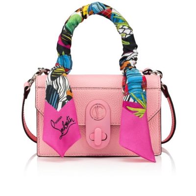 Christian Louboutin Elisa Top Handle Mini Classic Usnje Top Handles Top Handles Ženske Roza Večbarvni | SI-84657