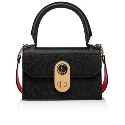 Christian Louboutin Elisa Top Handle S Creative Usnje Top Handles Top Handles Ženske Črne Zlate | SI-61539