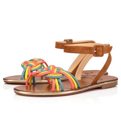 Christian Louboutin Ella Nappa Flats Flats Ženske Večbarvni | SI-83848