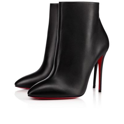Christian Louboutin Eloise Booty 100 100 Calf Boots Škornji Ženske Črne | SI-07405