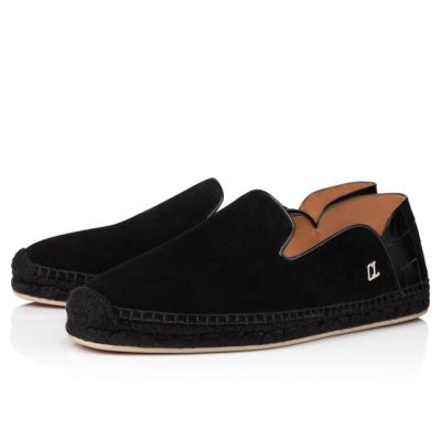 Christian Louboutin Espadon Calf Espadrilles Espadrilles & Sandals Moški Črne | SI-85187