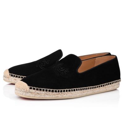 Christian Louboutin Esparadra Calf Espadrilles Espadrilles & Sandals Moški Črne | SI-29300