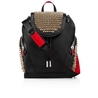 Christian Louboutin Explorafunk S Classic Usnje Backpack Nahrbtniki Moški Črne Večbarvni | SI-01739