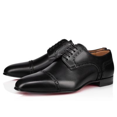Christian Louboutin Eygeny Calf Derby Derby Moški Črne | SI-51815