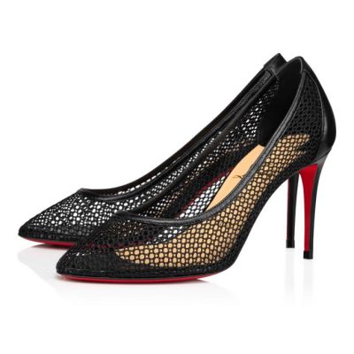 Christian Louboutin Filomena 85 Lace Pumps Pumps Ženske Črne | SI-74957