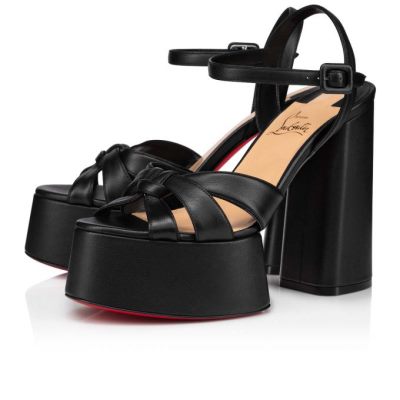 Christian Louboutin Foolanjalili 130 Calf Platforms Platforms Ženske Črne | SI-34685