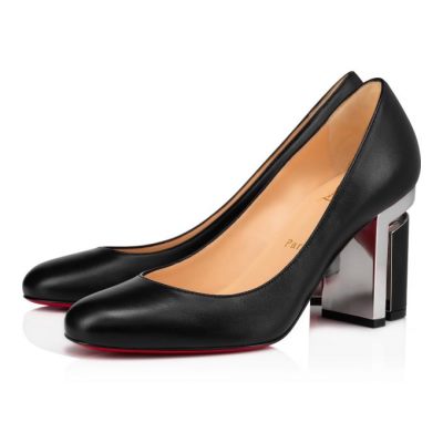Christian Louboutin Geleutourni 85 Nappa Pumps Pumps Ženske Črne Srebrne | SI-15330