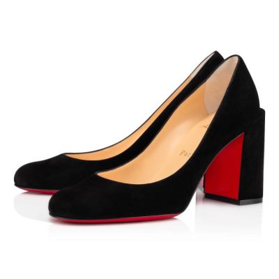 Christian Louboutin Gennana 85 Veau Velours Pumps Pumps Ženske Črne | SI-91104