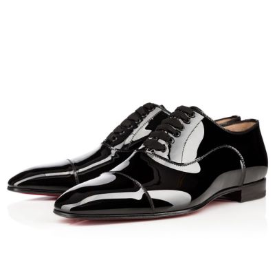 Christian Louboutin Greggo 000 Patent Oxford Oxfords Shoes Moški Črne | SI-06738