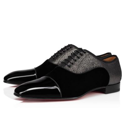 Christian Louboutin Greggo Orlato Creative Fabric Oxford Oxfords Shoes Moški Črne | SI-66038