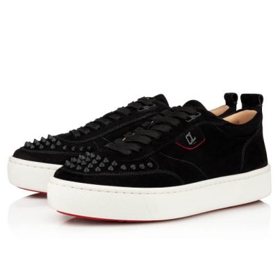 Christian Louboutin Happyrui Spikes 000 Mat Veau Velours Sneakers Superge Moški Črne | SI-37235