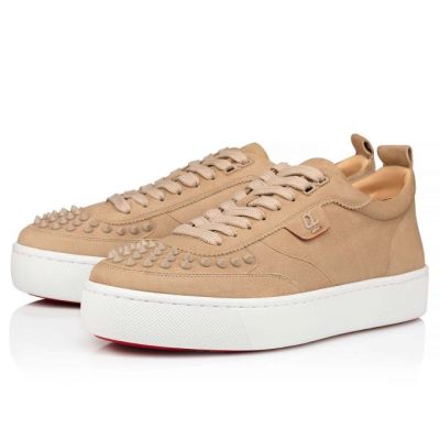 Christian Louboutin Happyrui Spikes Suede Sneakers Superge Moški Sive | SI-04432