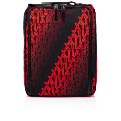 Christian Louboutin Hop'N Zip Creative Fabric Backpack Nahrbtniki Moški Črne Rdeče | SI-38063