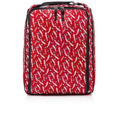 Christian Louboutin Hop'N Zip Creative Fabric Backpack Nahrbtniki Moški Rdeče Črne | SI-40436